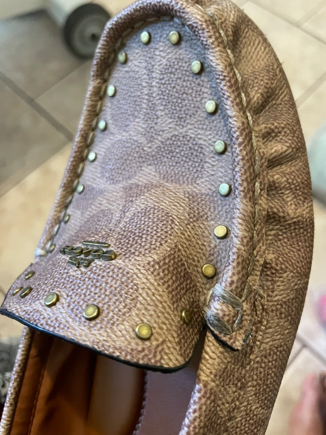 Coach Monogram Studded Loafers - Size 9 - photo 5