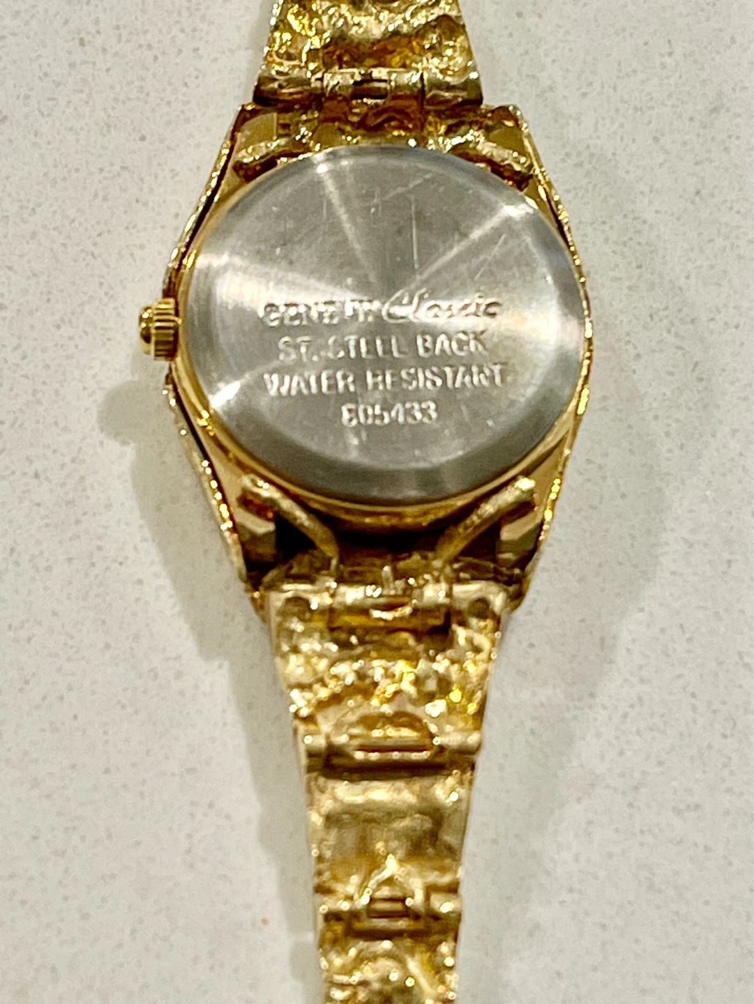 GENEVA CLASSIC 10k Gold Nugget Style Quartz Watch - photo 3