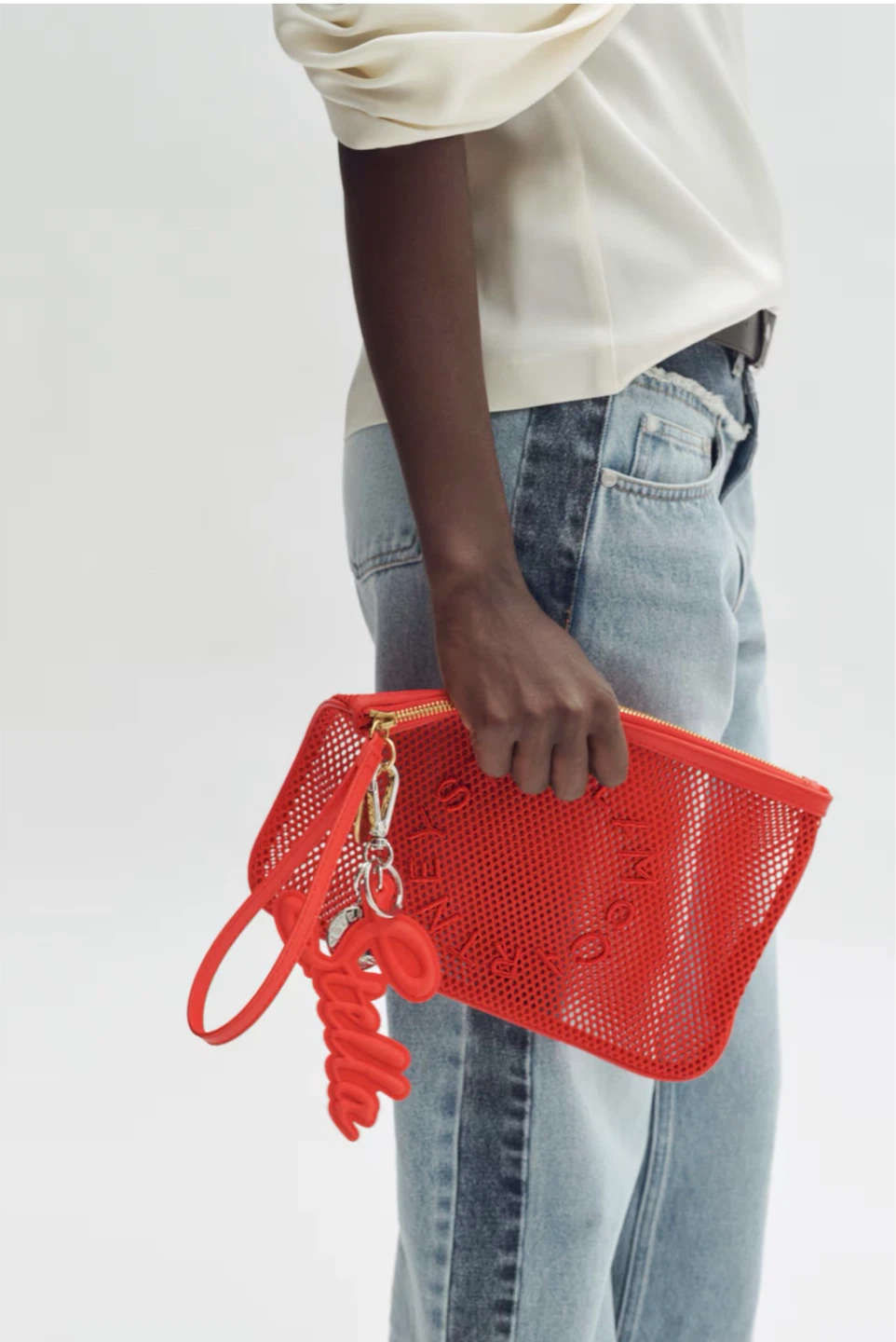 H&M Stella McCartney red mesh clutch bag - photo 3