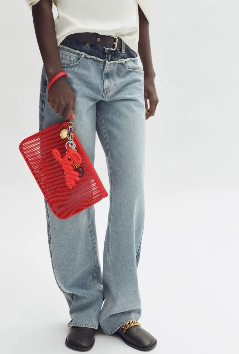 H&M Stella McCartney red mesh clutch bag - photo 2