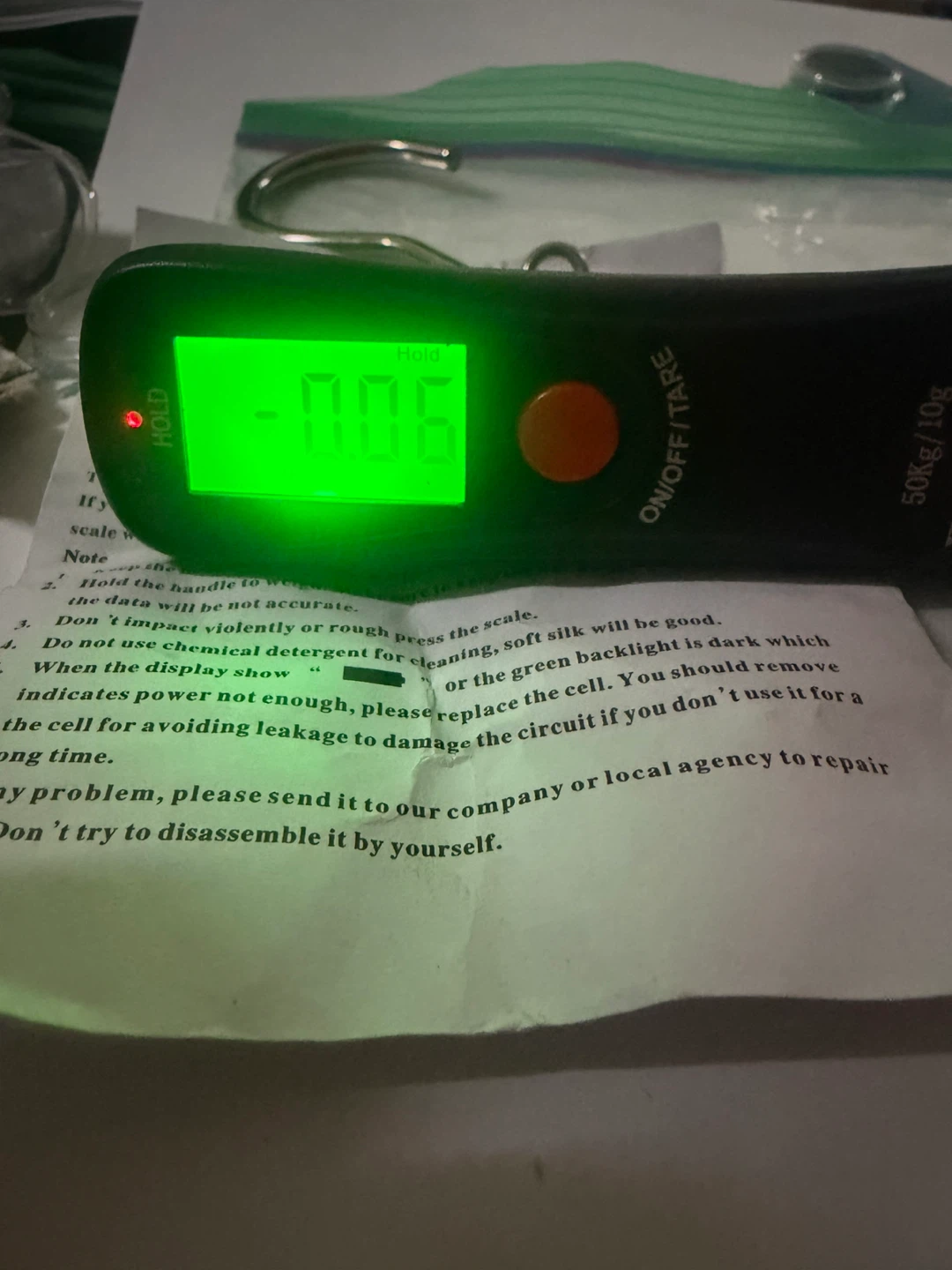WeiHeng Digital Hanging Scale 50kg/10g