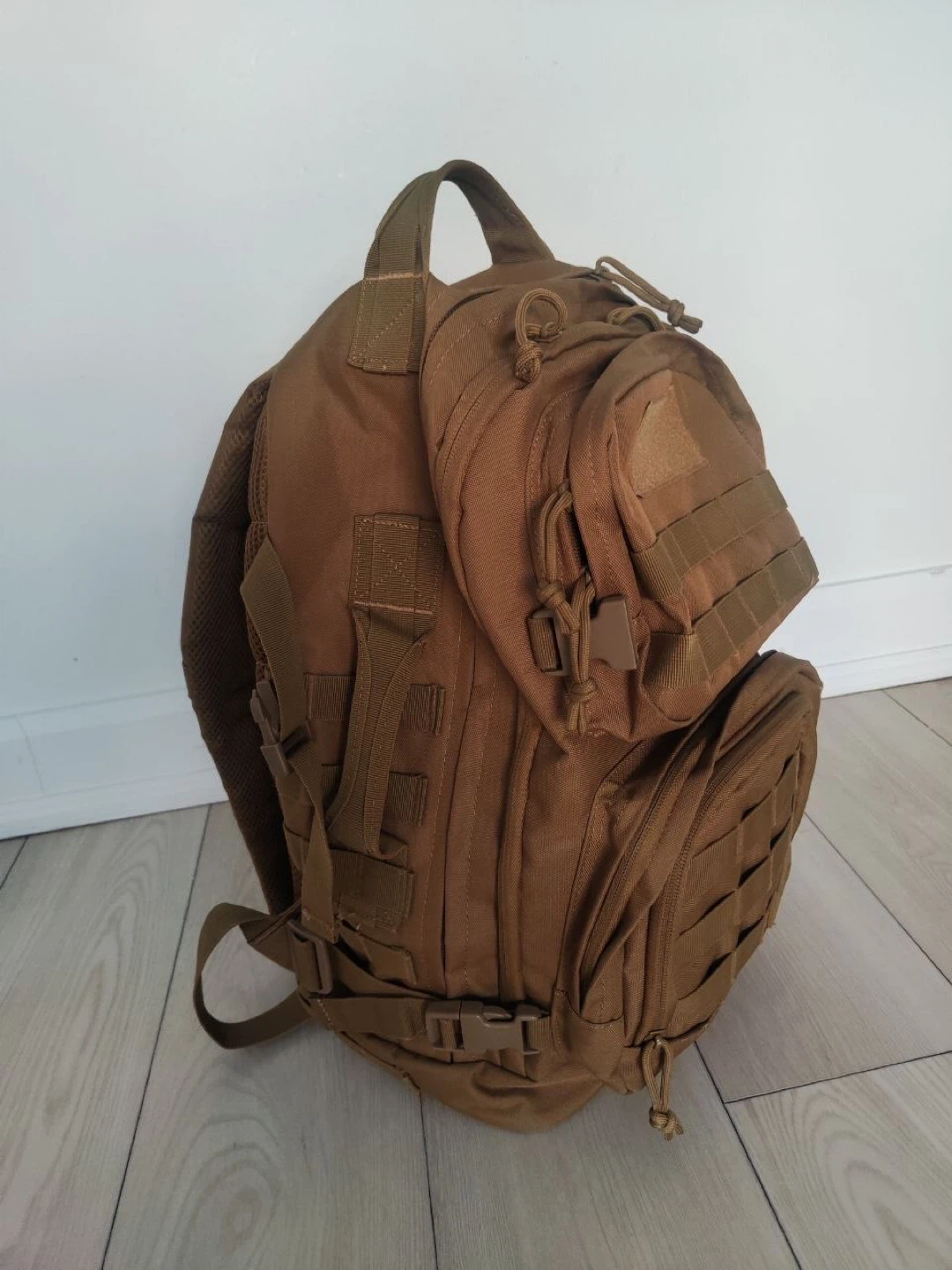 Highland Tactical backpack — coyote brown, MOLLE, good condition