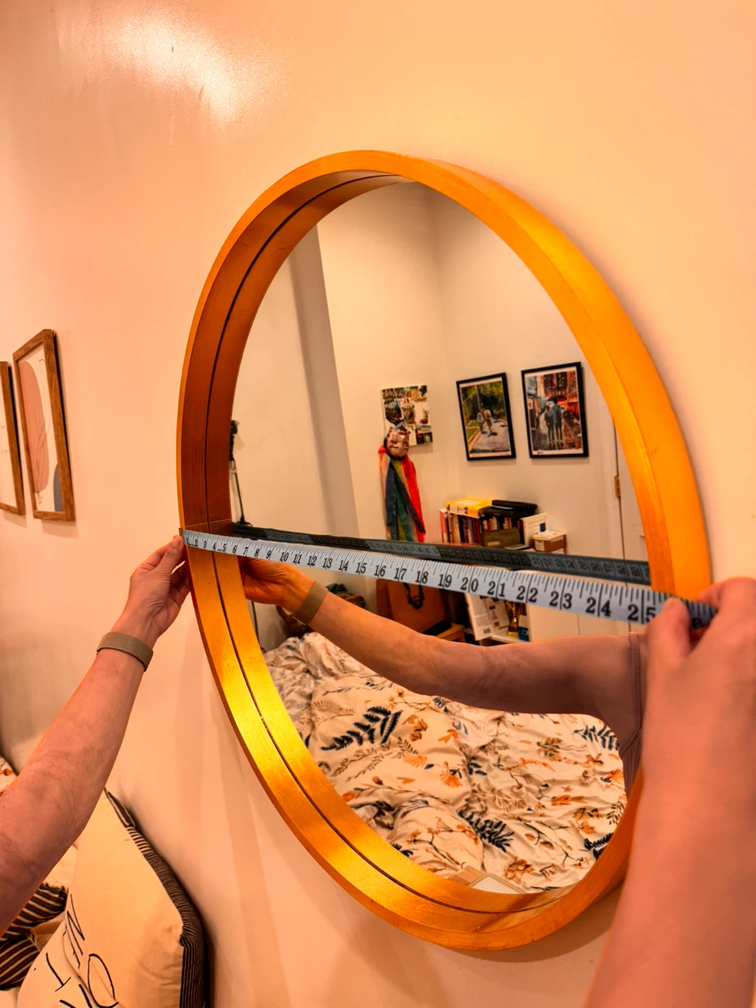 Gold Round Wall Mirror - photo 3