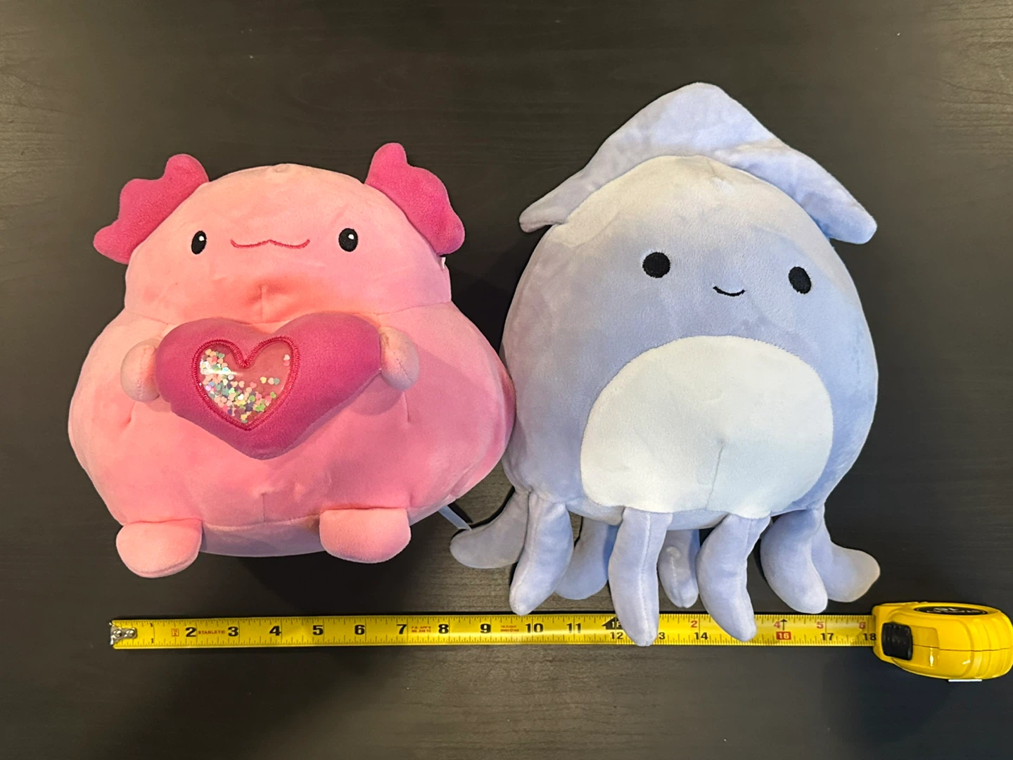 Pink Axolotl & Blue Squid Plush Toys ⚽️