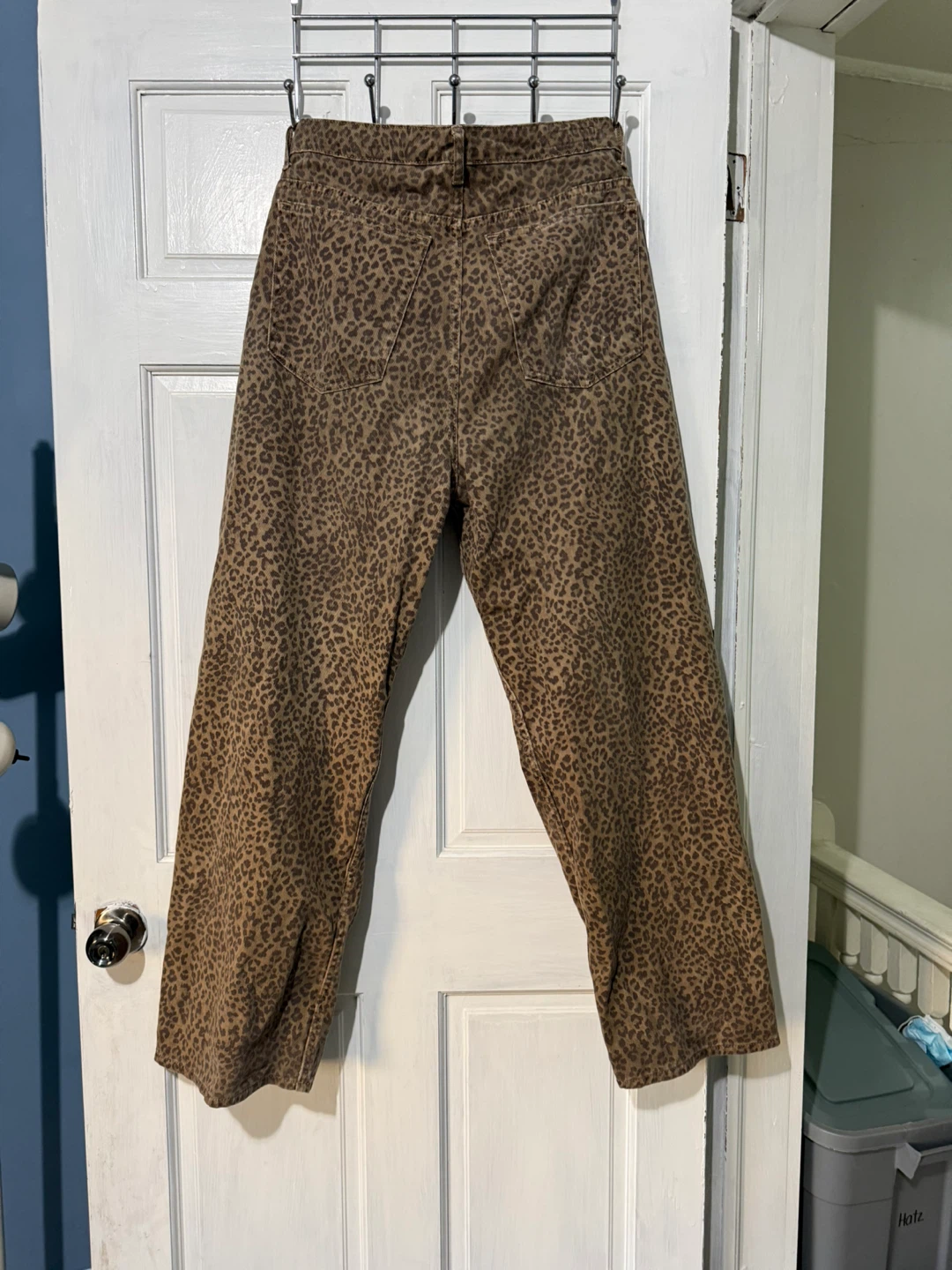 Zara Leopard Print Wide Leg Jeans - photo 3