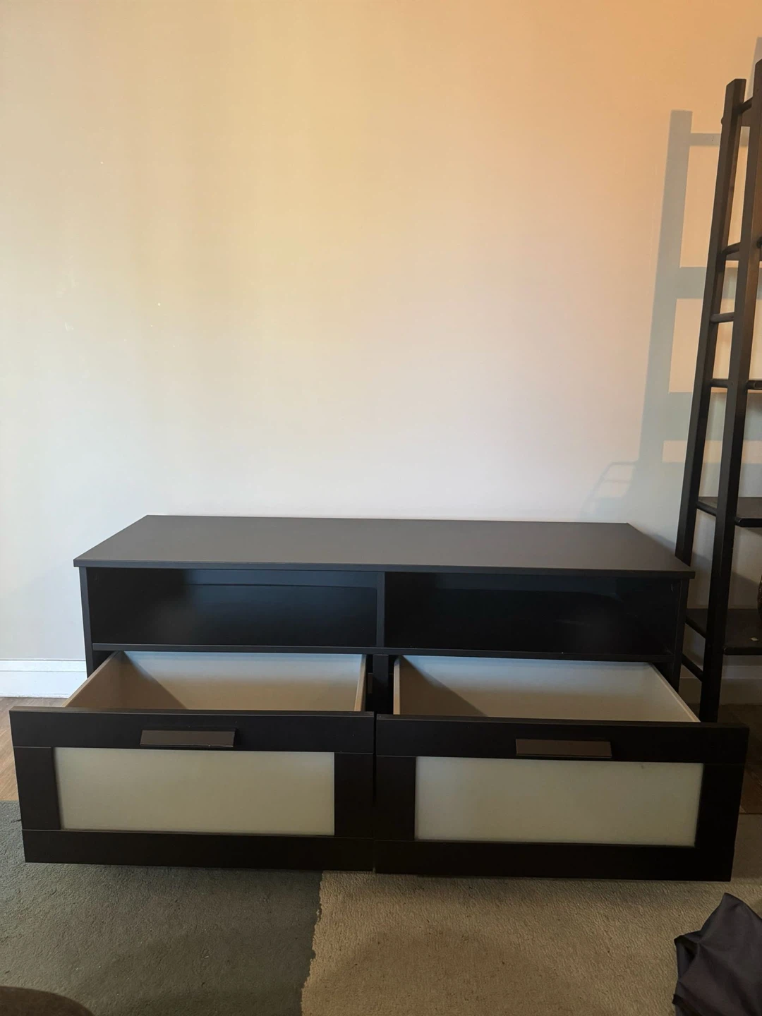 Dark Brown TV Stand with Drawers - photo 5