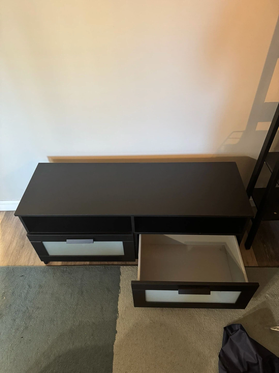 Dark Brown TV Stand with Drawers - photo 3