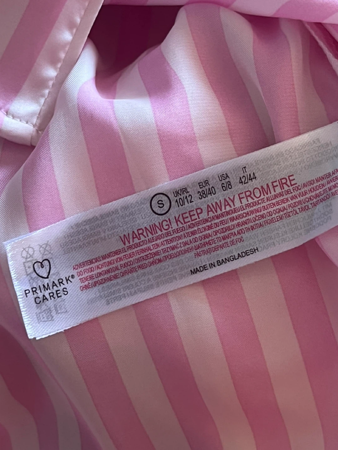 Primark Pink Striped Pajama Set - Size S - photo 5