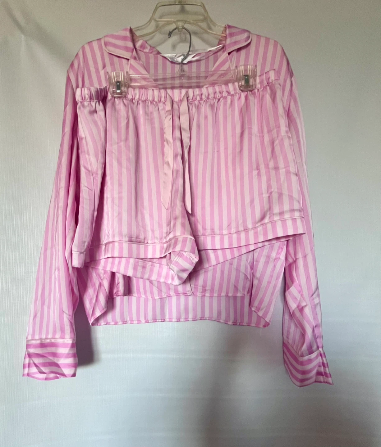 Primark Pink Striped Pajama Set - Size S