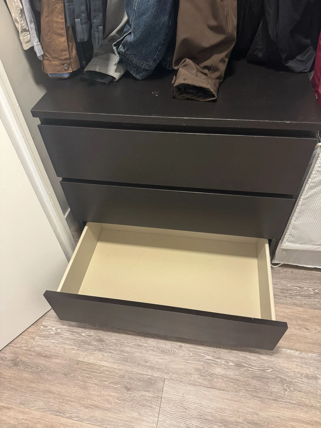 Dark Brown 3-Drawer Dresser - photo 3