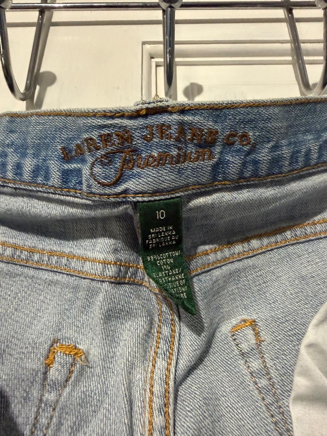 Lauren Jeans Co. Premium Light Wash Denim Jeans - Size 10 - photo 2