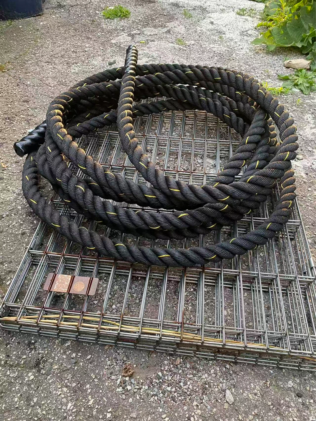 Black Battle Rope with Yellow Accents - photo 2