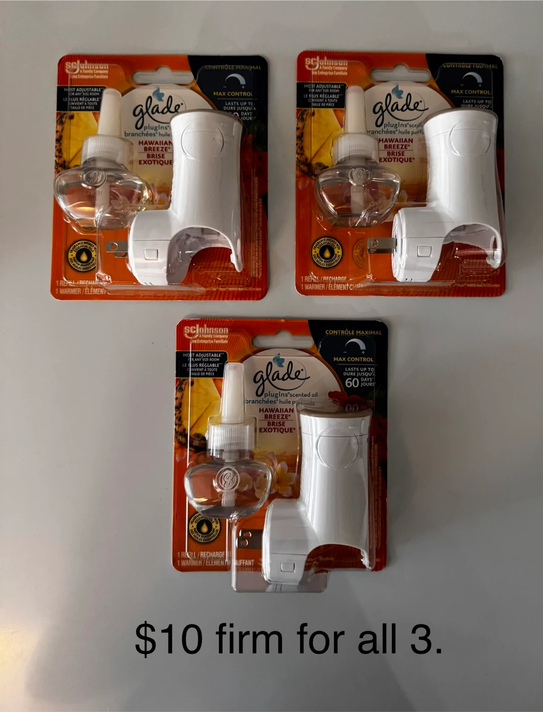 Glade Plugins Hawaiian Breeze Scented Oil Air Freshener (3 Pack)