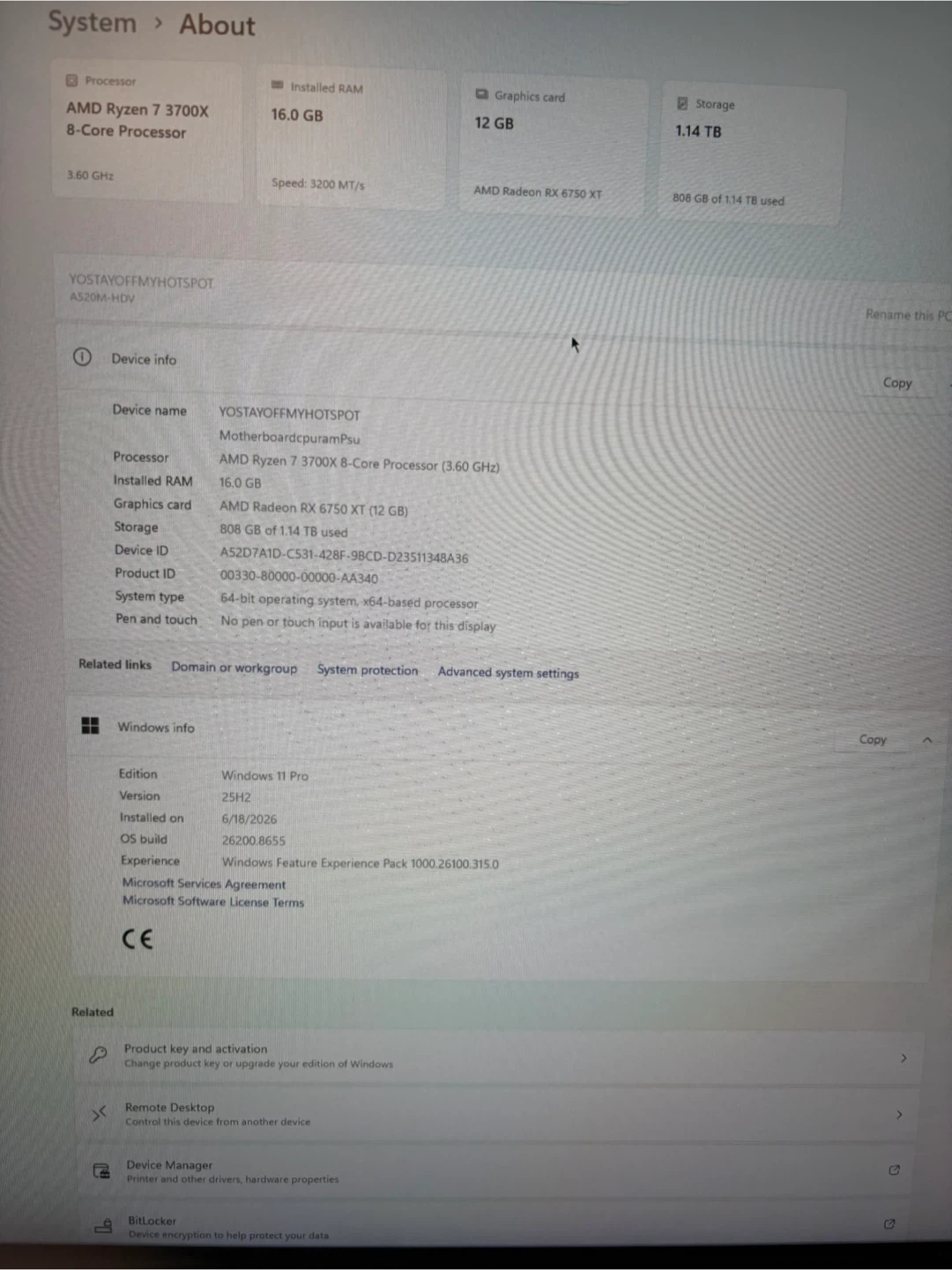 Ryzen 7 3700x Cpu+Motherboard+Ram+Psu combo - photo 3