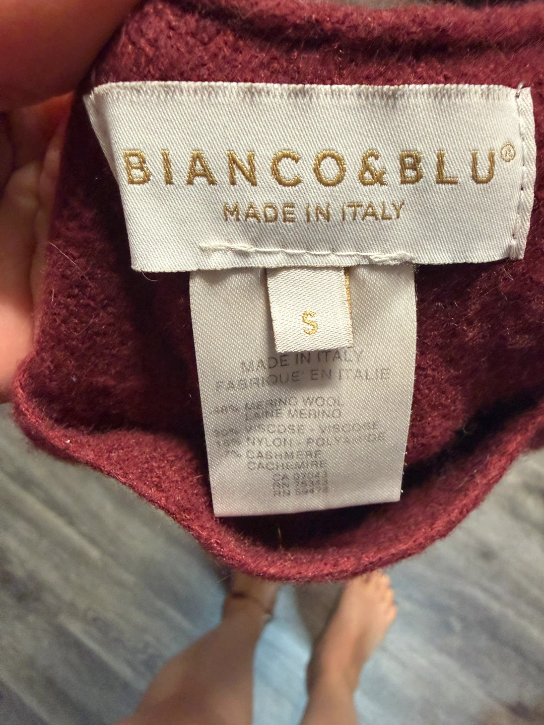 BIANCO & BLU Merino Wool Blend Sweater - Size S - photo 2