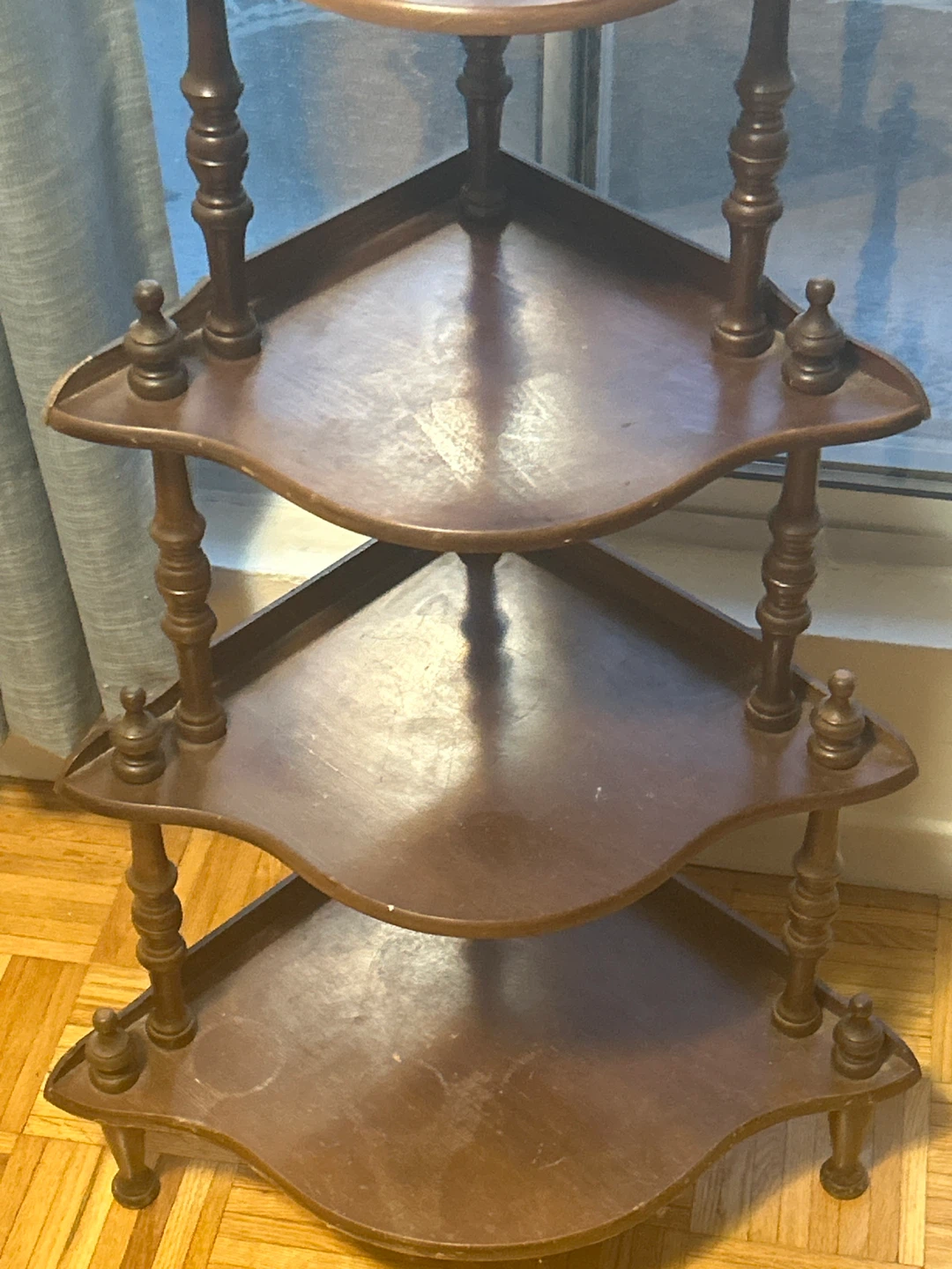 Wooden Corner Shelf Unit - photo 2