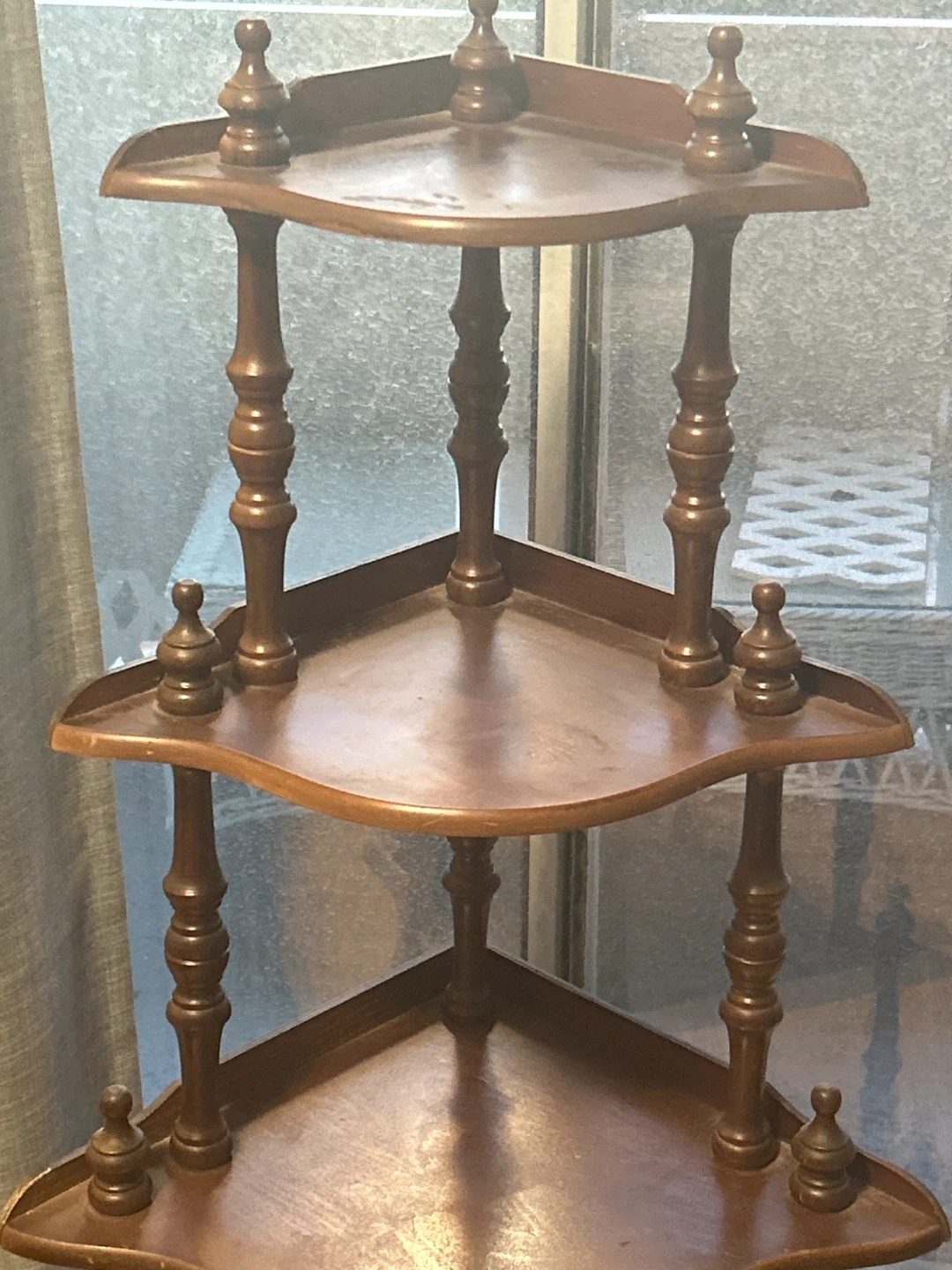 Wooden Corner Shelf Unit - photo 3