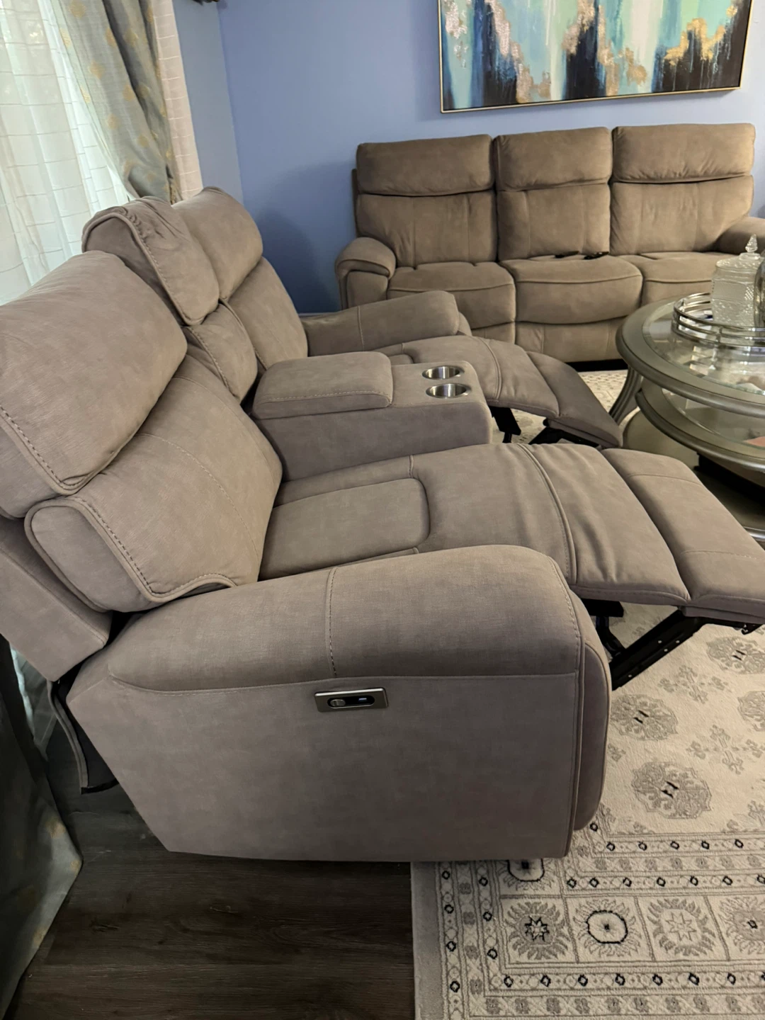 Power Reclining Sofa and Loveseat Set - photo 3