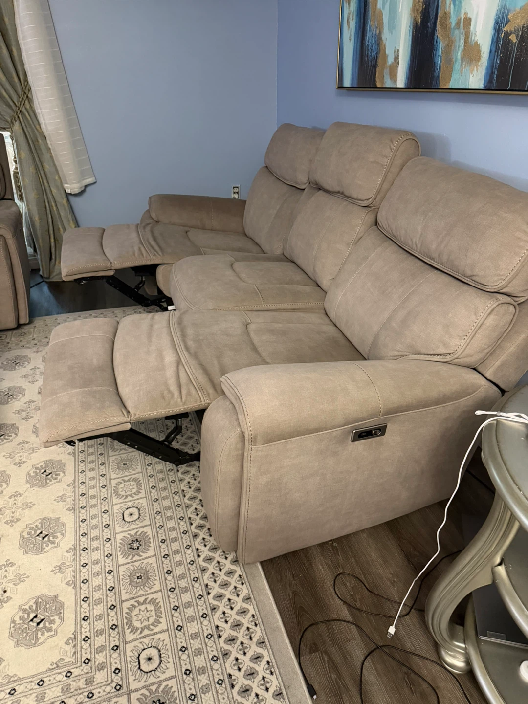 Power Reclining Sofa and Loveseat Set - photo 4