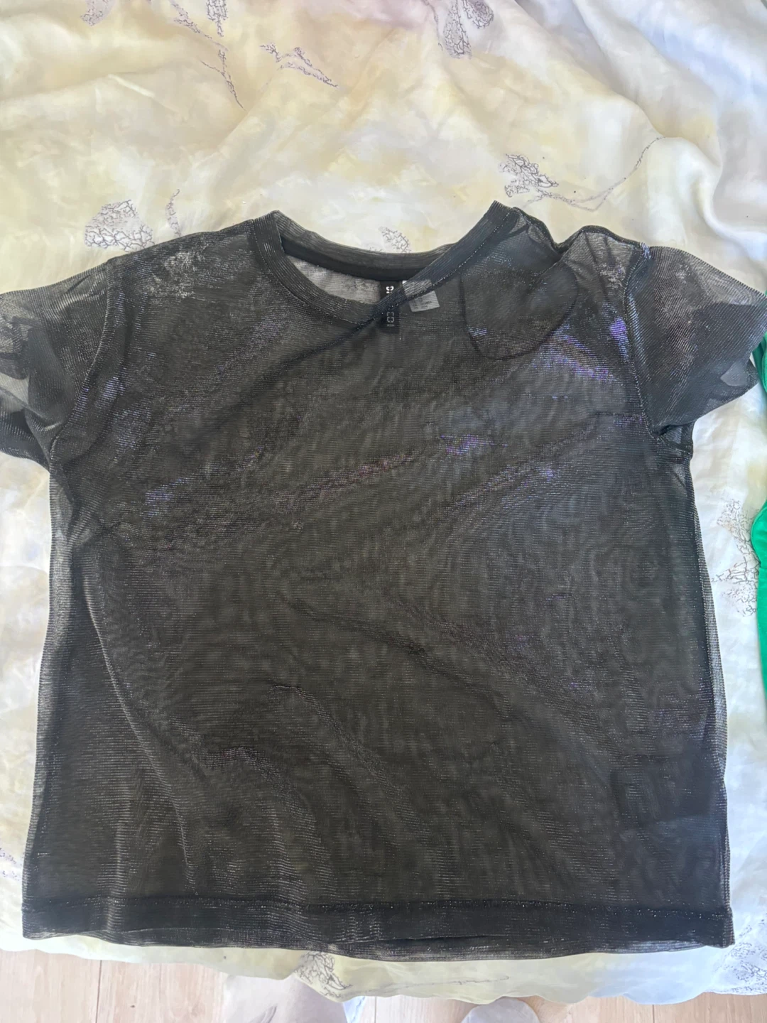 H&M Black Sheer Mesh Top