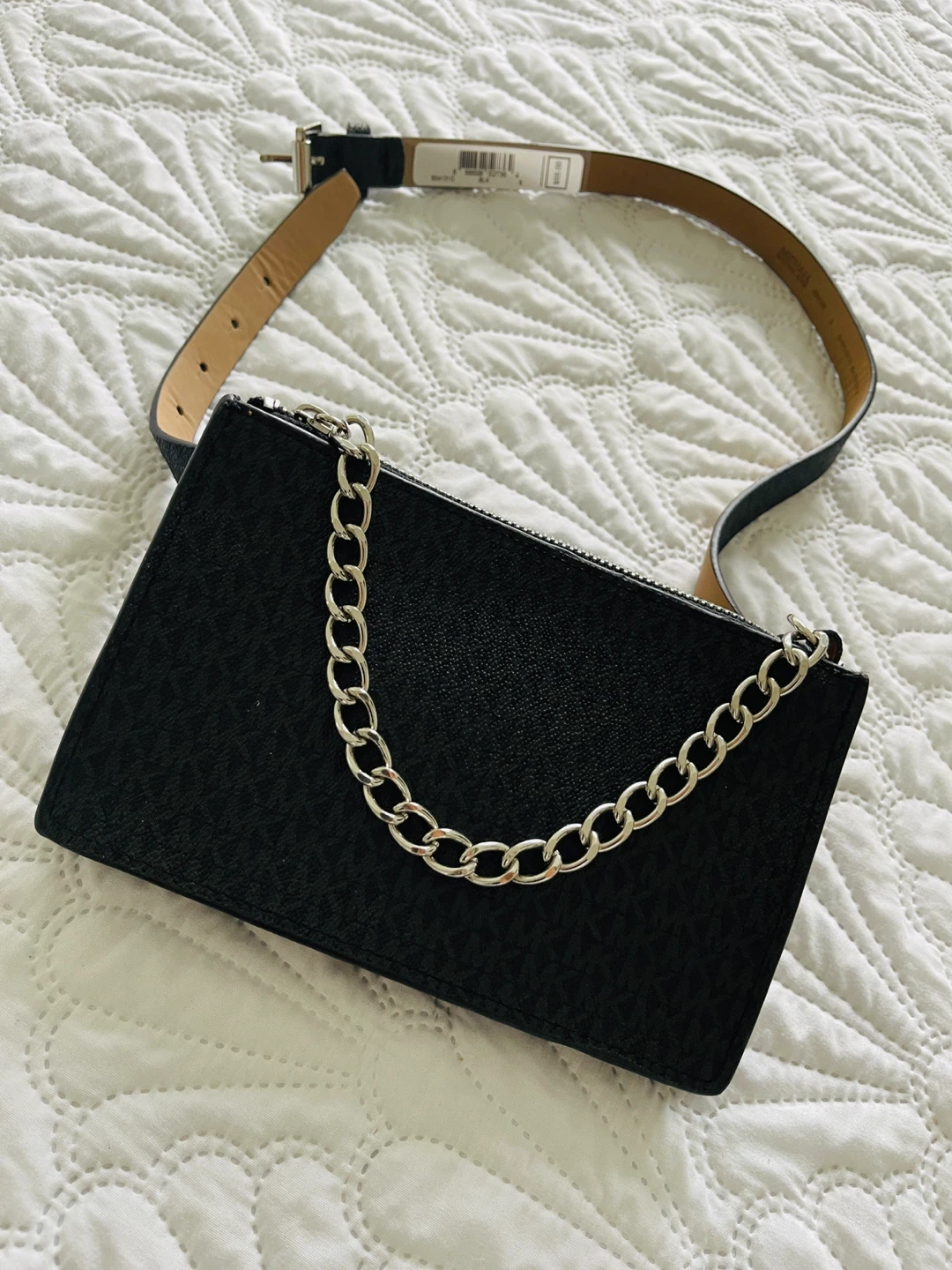 Michael Kors Black Monogram Belt Bag