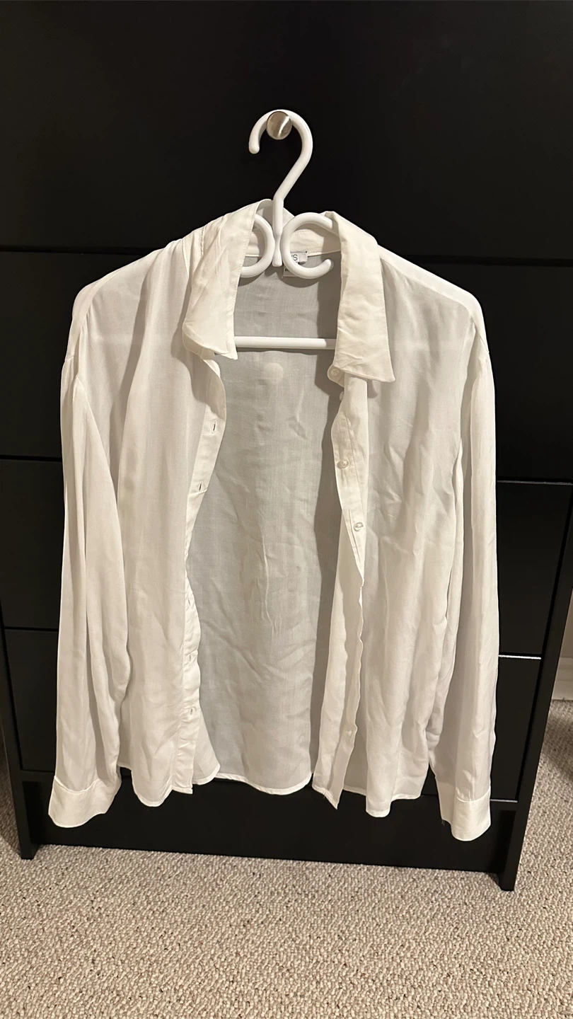 White Button-Up Shirt - photo 2