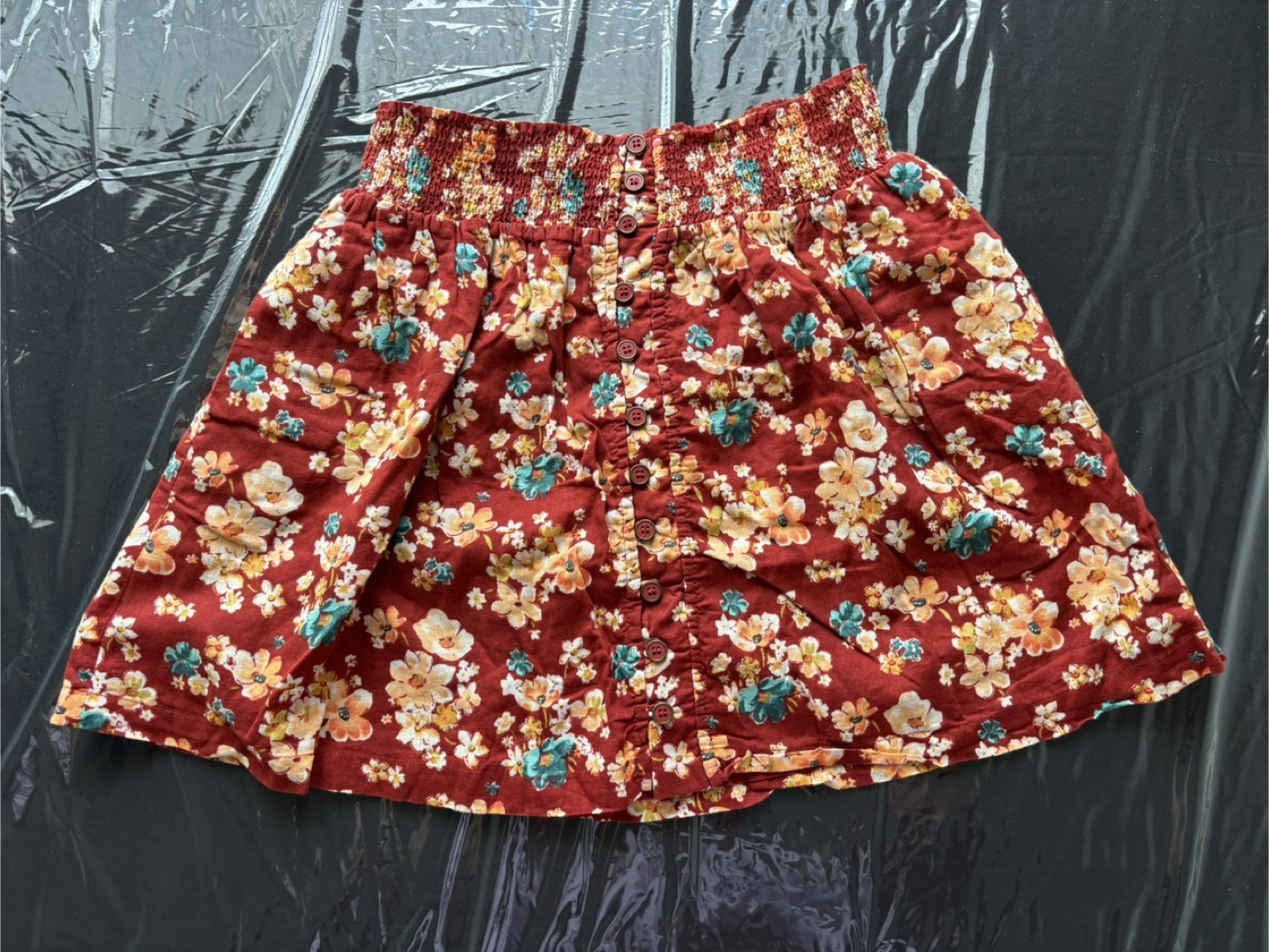 Floral Button-Up Skirt - Size S