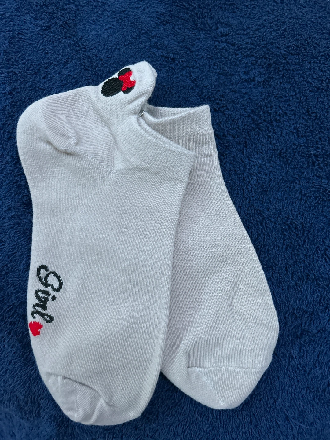 ⚽️ Light Grey "Girl" Ankle Socks (Pair)