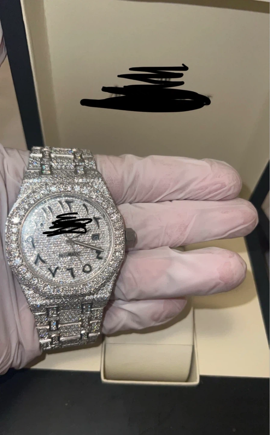 Custom Diamond Watch with Arabic Numerals - photo 3