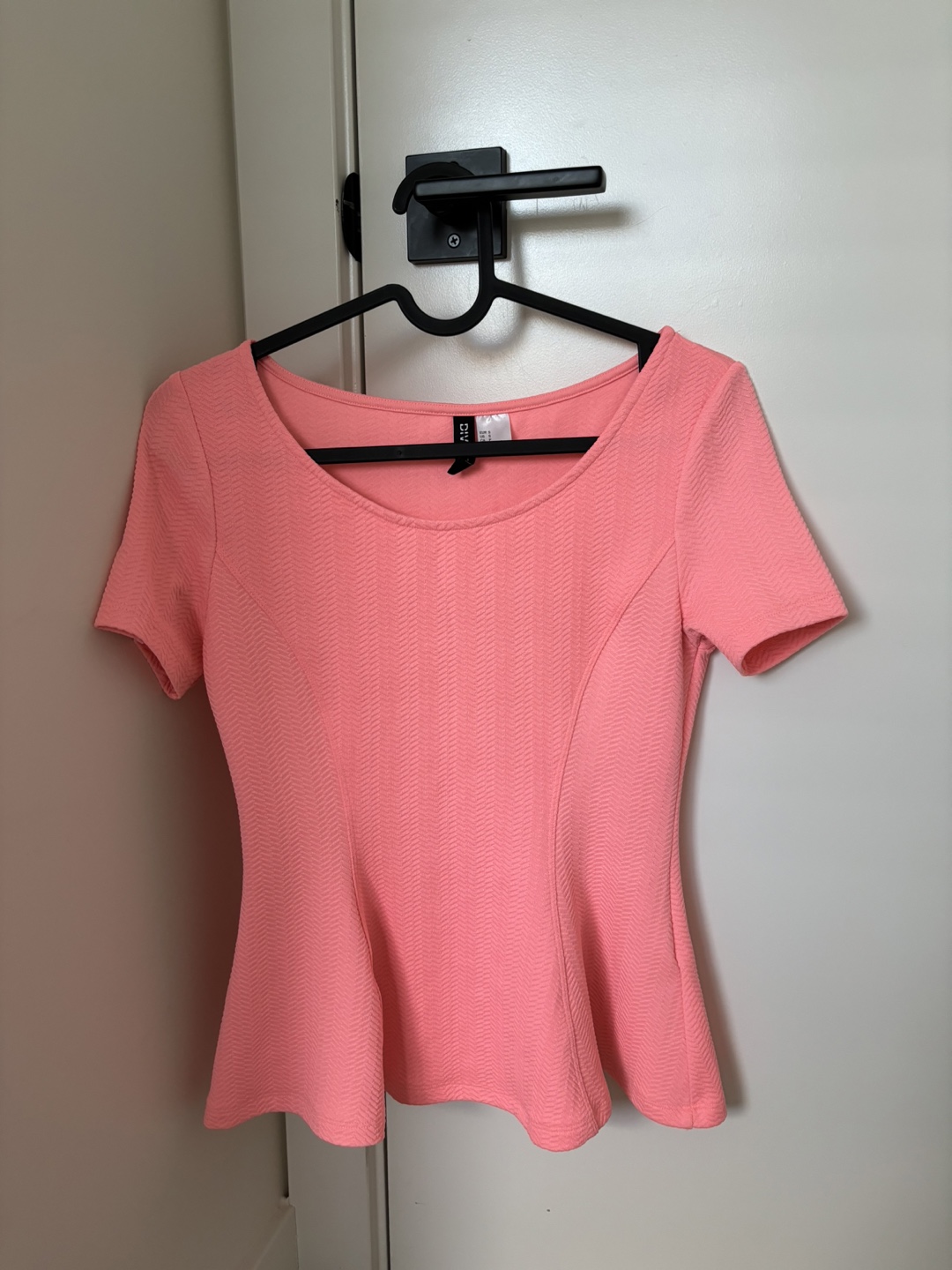 H&M Divided Peplum Top - Coral - Size S