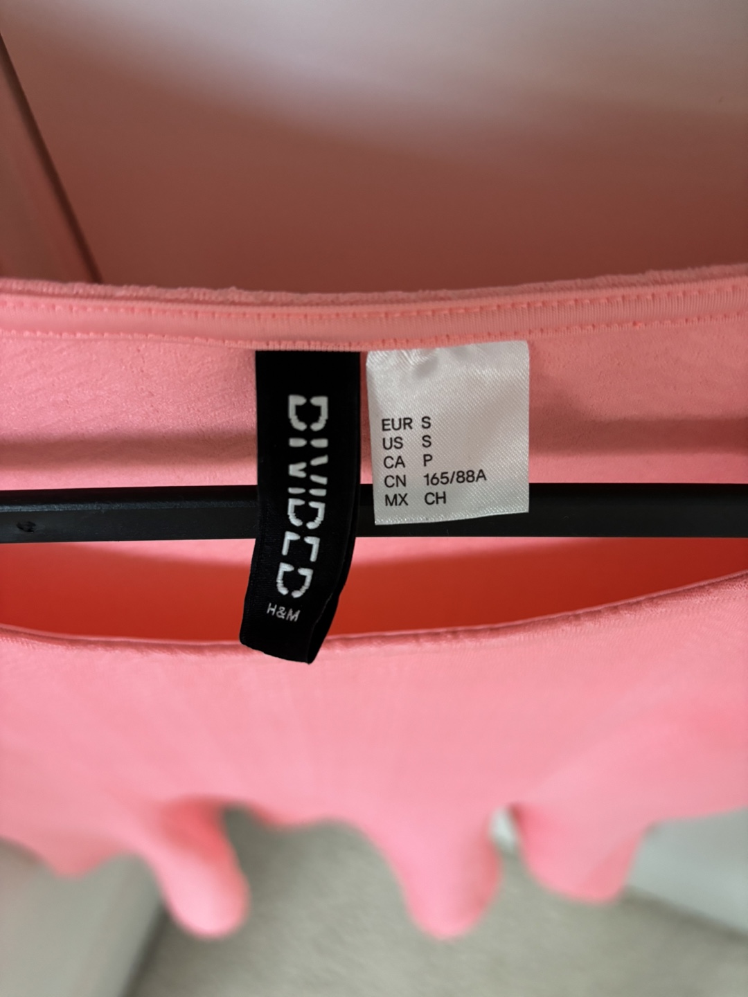 H&M Divided Peplum Top - Coral - Size S - photo 2