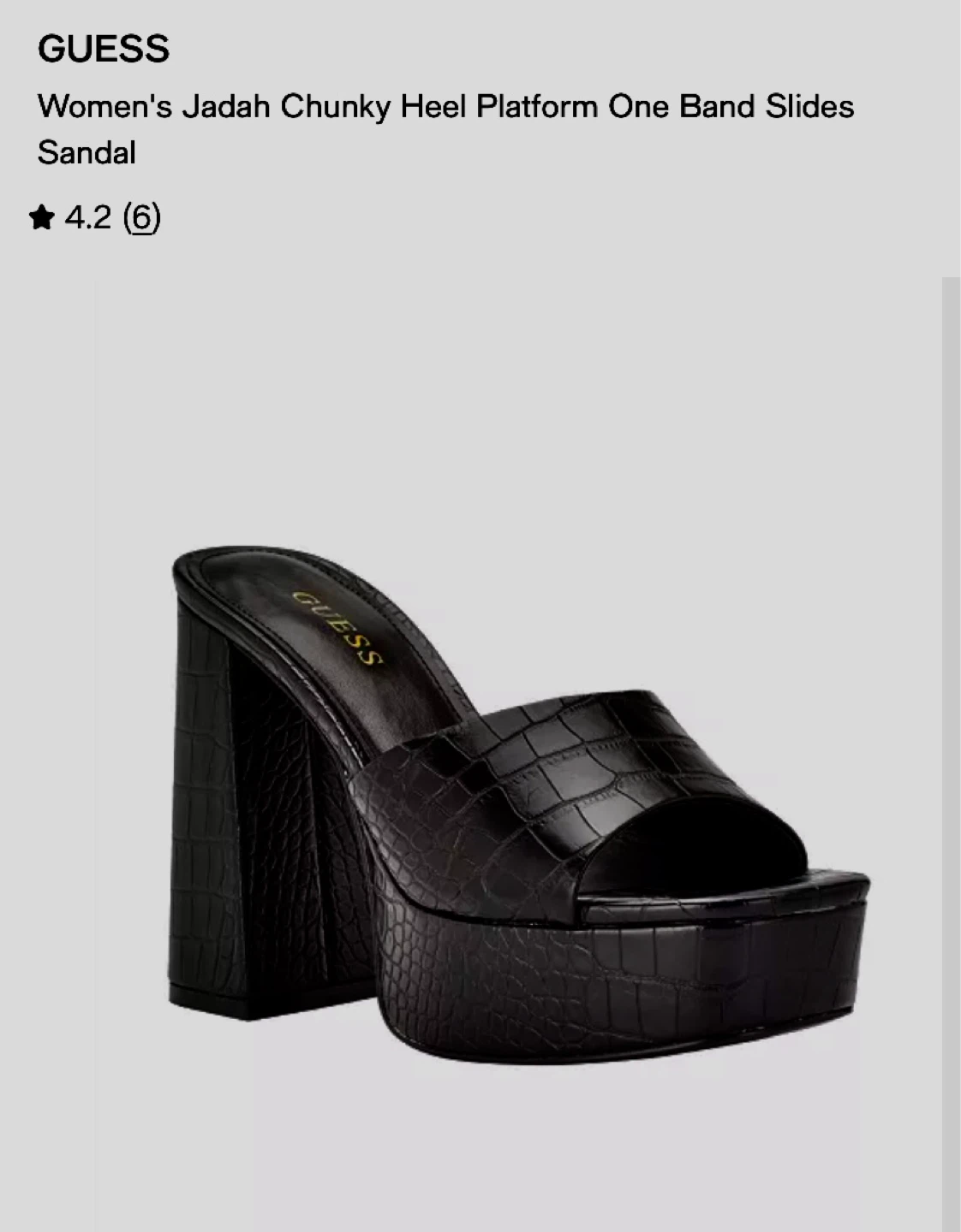 Guess Women's Jadah Chunky Heel Platform Slides