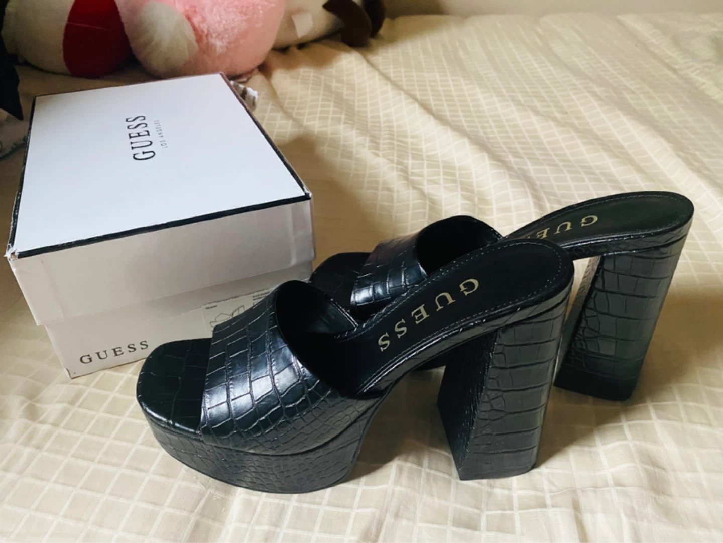 Guess Women's Jadah Chunky Heel Platform Slides - photo 3