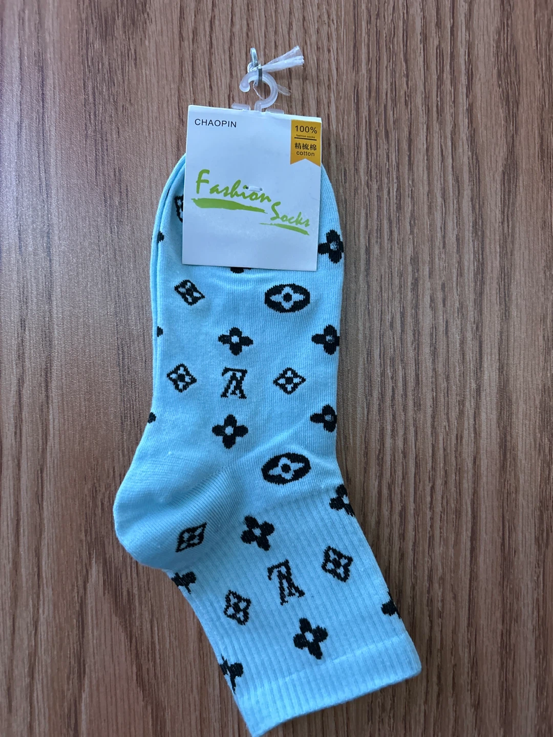 ⚽️ Light Blue Patterned Fashion Socks