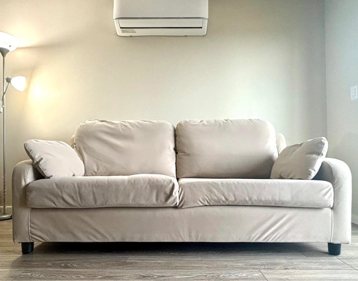 Beige Loveseat Couch - photo 3