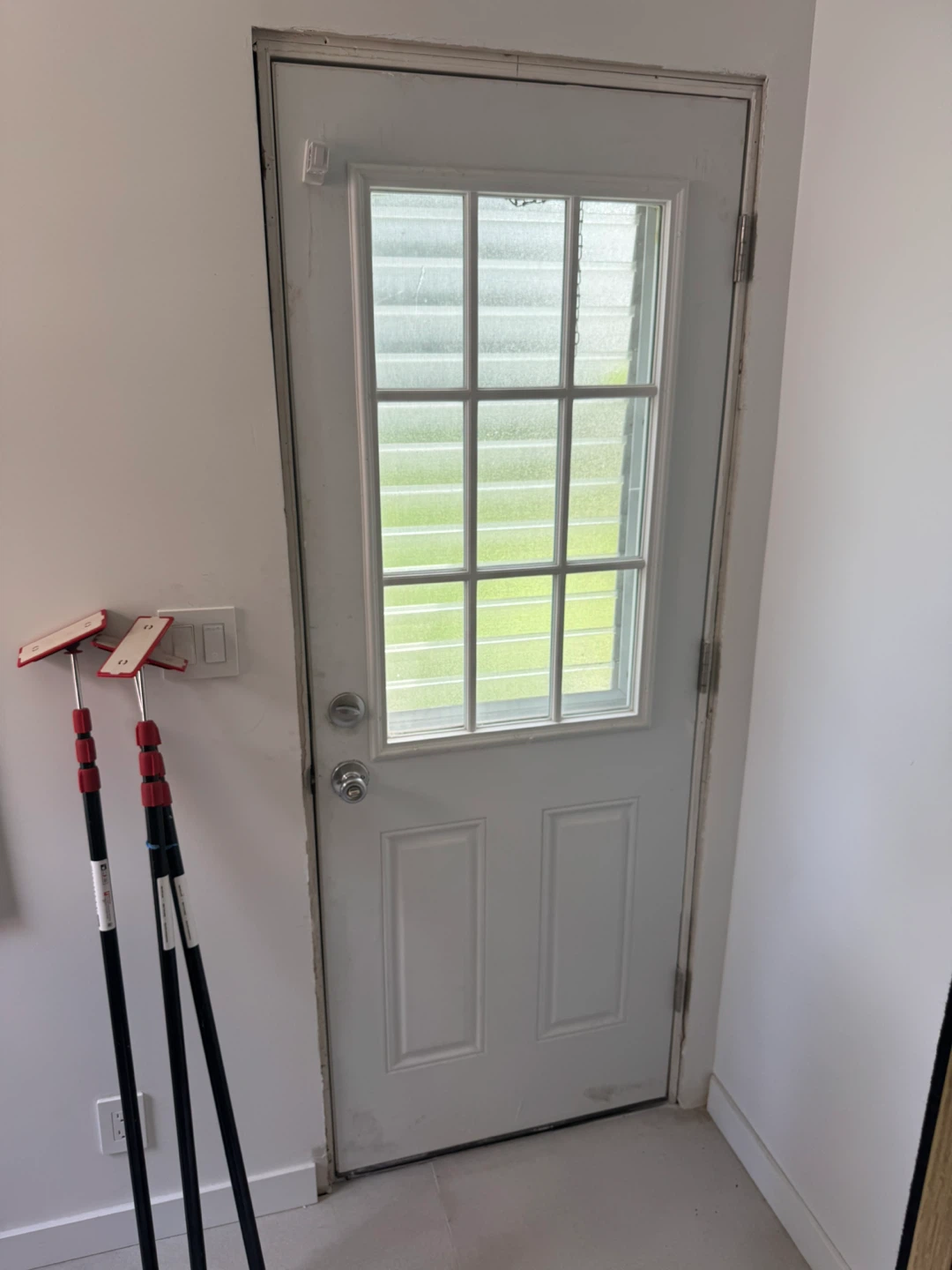 30x80” White Exterior Door with Windows