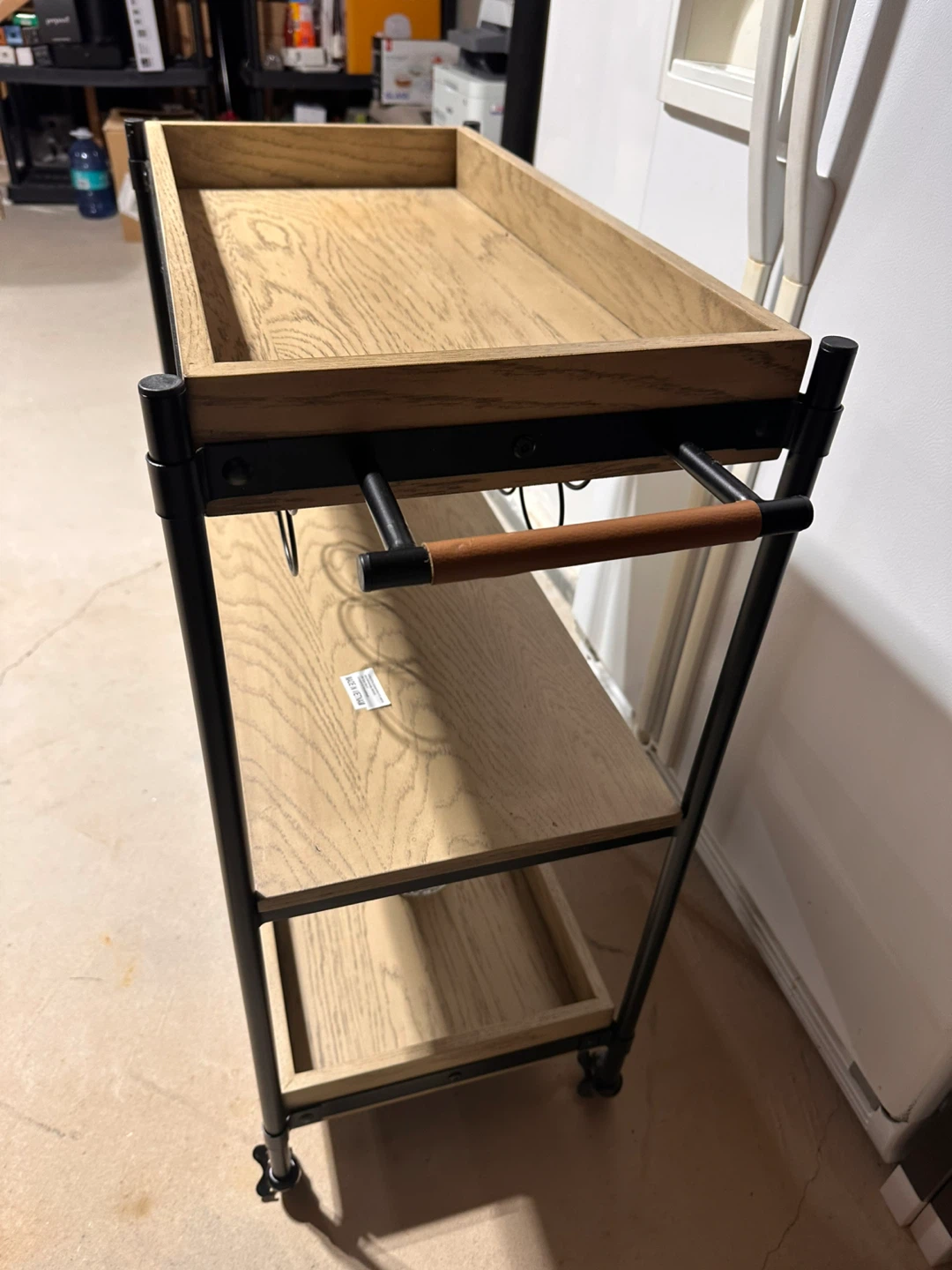 Bee n Willow Rolling Bar Cart with Wine Rack - photo 3