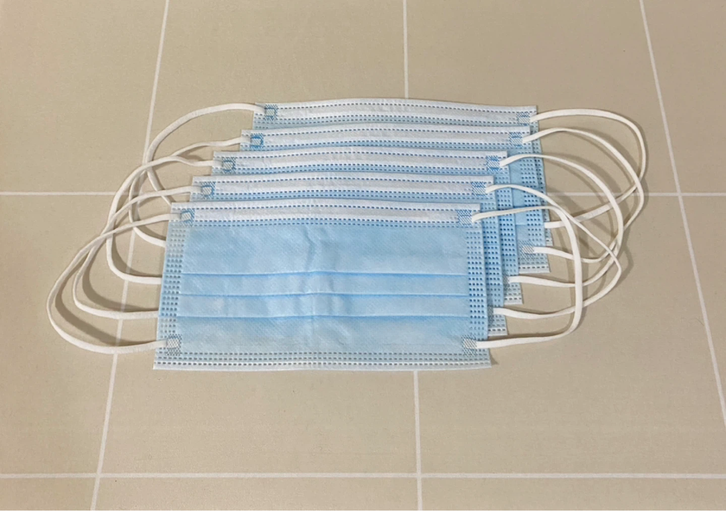 5 Disposable Face Masks – Adult Size – New, Unused