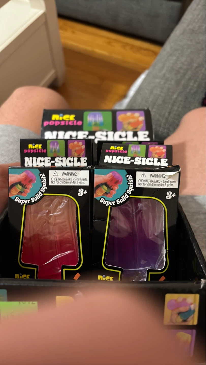 Nee Doh Fuzz Ball & Nice Popsicle Squishy Toys - photo 4