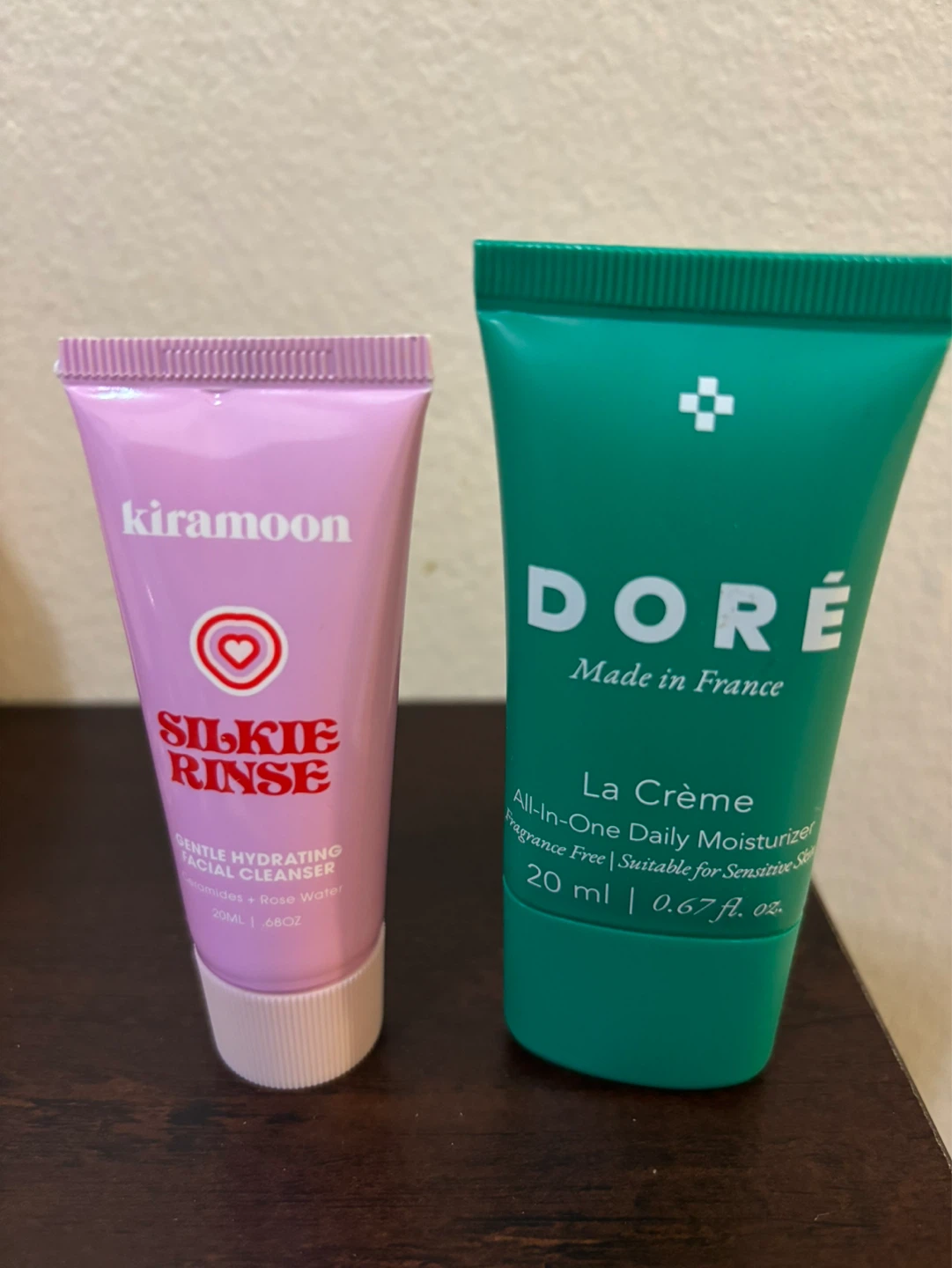 NEW-2pcLOT Kiramoon Gentle Facial Cleanser & Doré La Crème