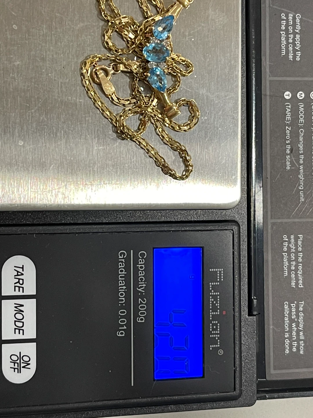 Topaz diamonds necklace - photo 3