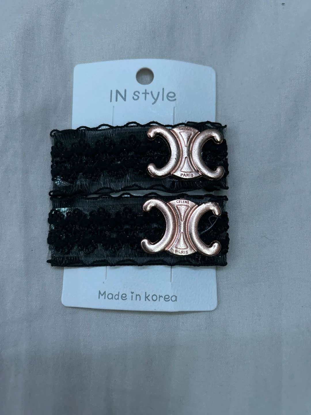 ⚽️ Black Lace Hair Clips