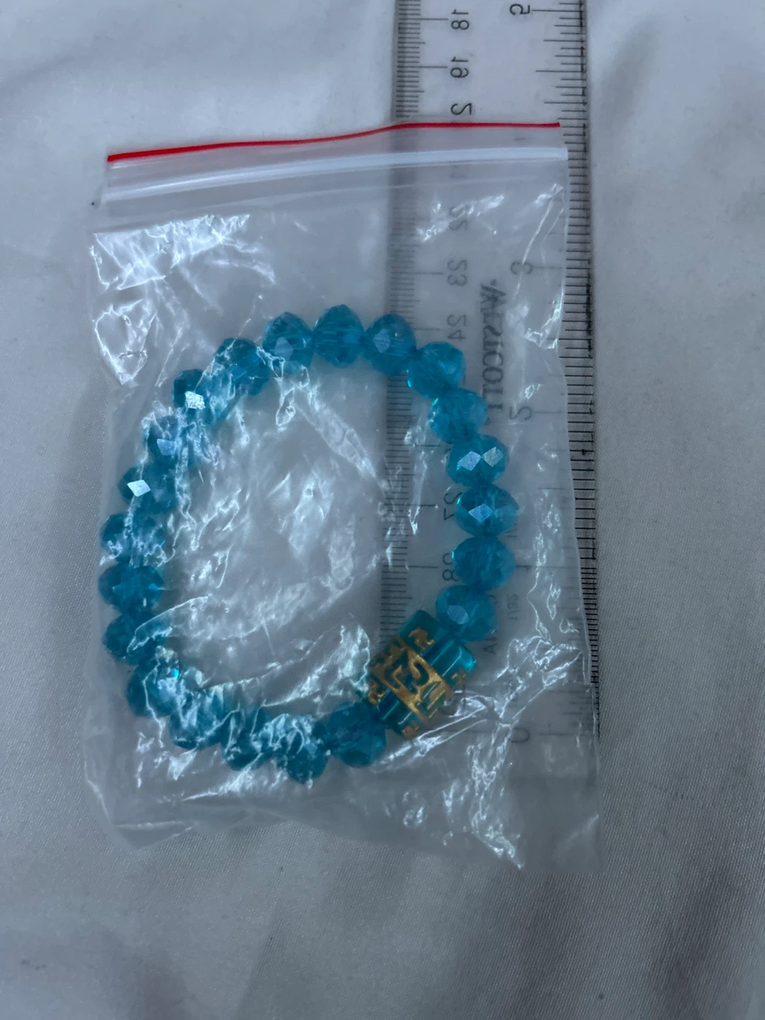 ⚽️ Blue Beaded Bracelet with Gold Accent - photo 2