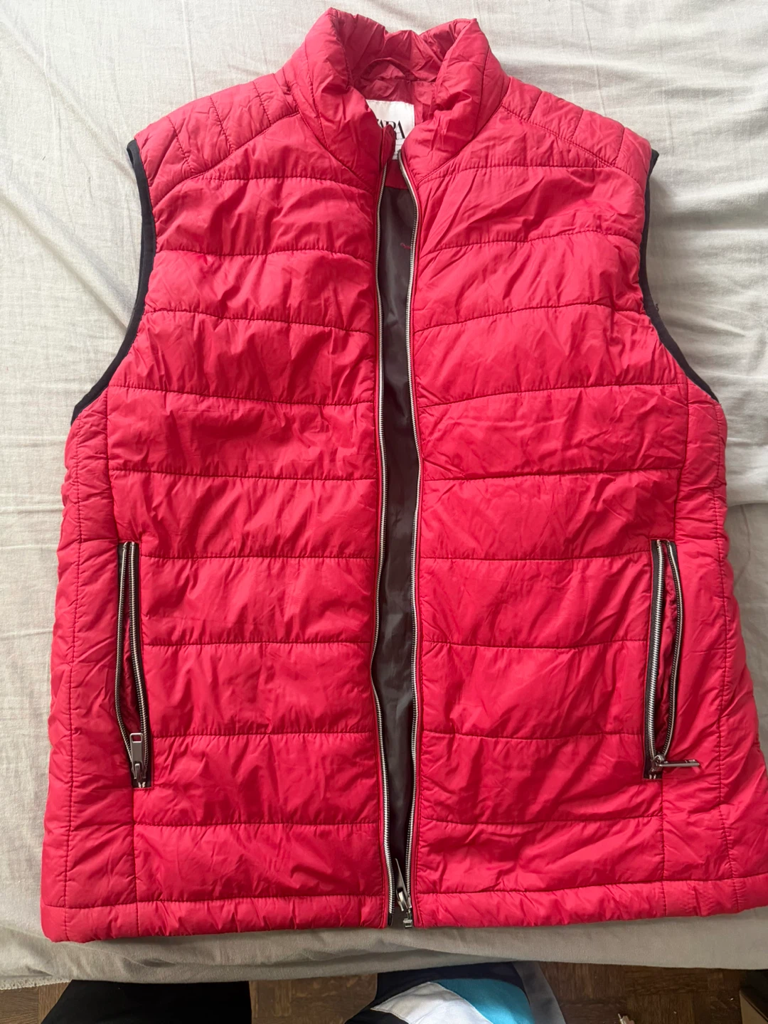 ZARA Red Puffer Vest