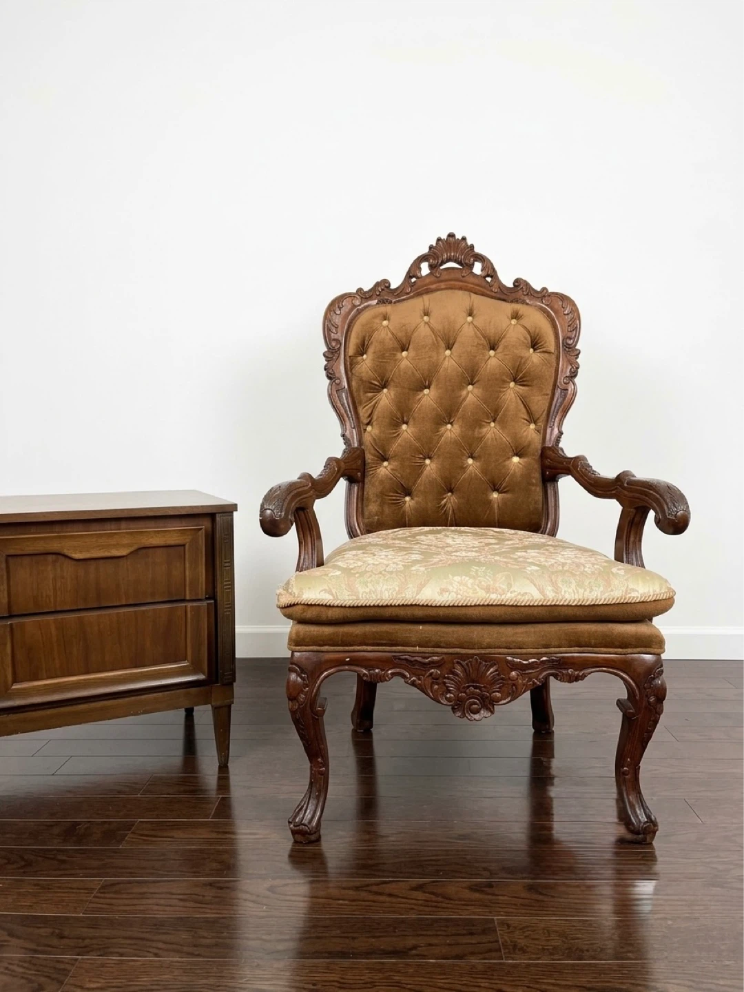 Vintage French Chairs & Mid-Century End Table Set - photo 2