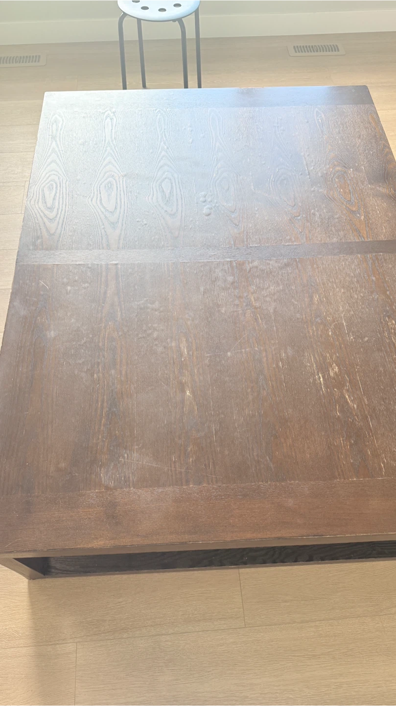 Contemporary Coffee Table - Dark Brown Wood
