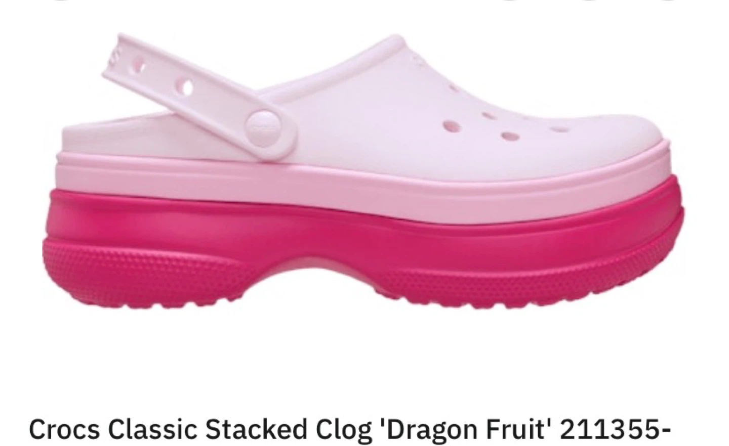 Crocs Classic Stacked Clogs Pink Cherry Blossom Charms