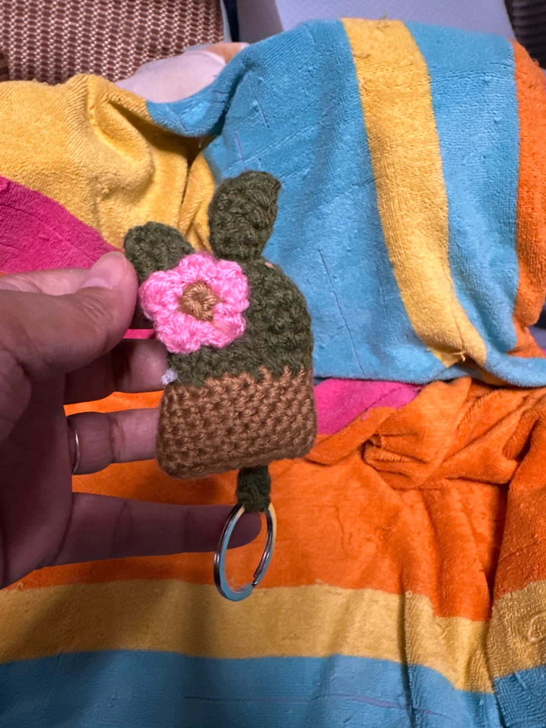 ⚽️ Crocheted Cactus Keychain - photo 2