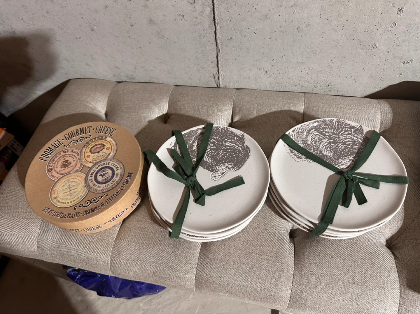 Set of 4 Gourmet Cheese Plates plus 8 side plates