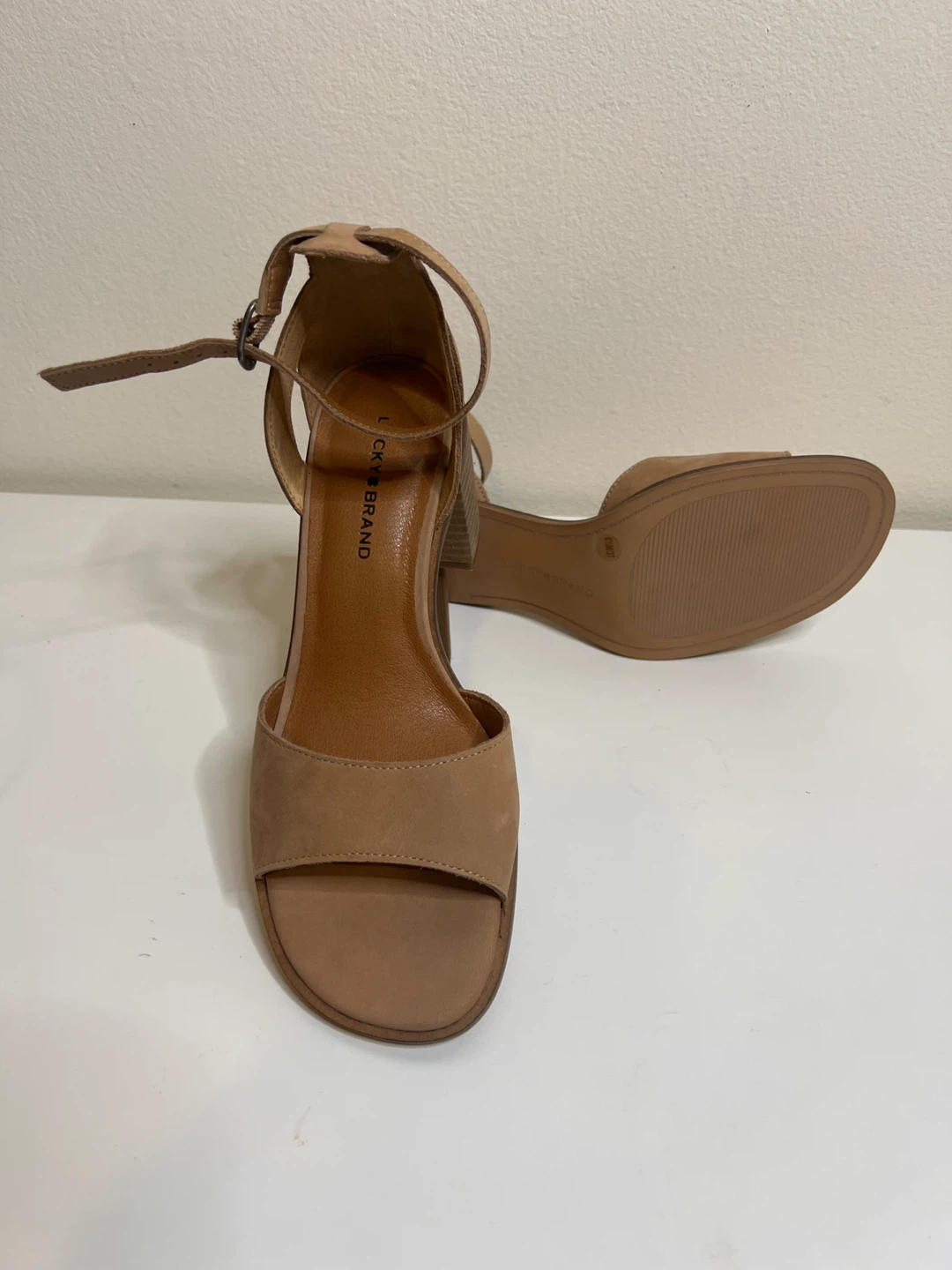 Lucky Brand Tan Suede Block Heel Sandals - photo 3